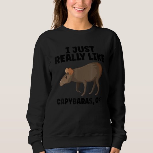Funny Capybara Design For Pet Owner Cool Capybara Sweatshirt (Vorderseite)