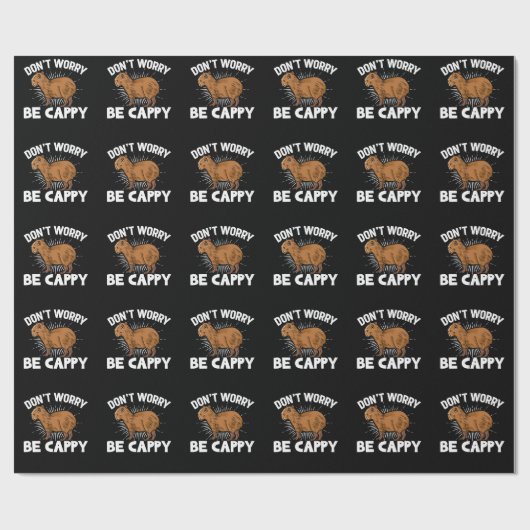 Funny Capybara Eigentümer Capybara Haustier Geschenkpapier (Flach)