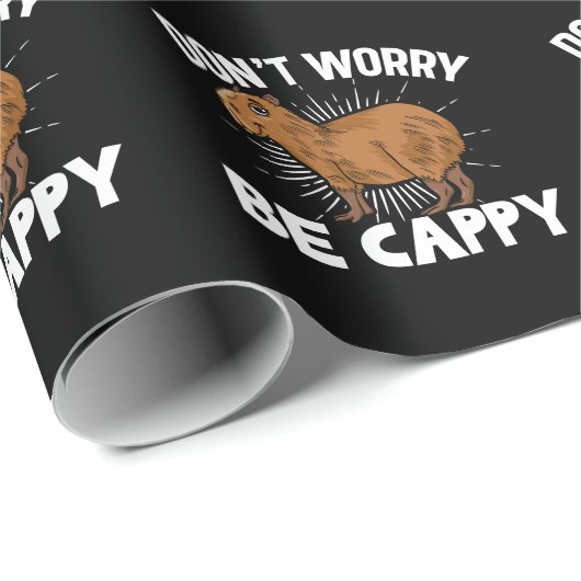 Funny Capybara Eigentümer Capybara Haustier Geschenkpapier (Rolleneckpunkt)