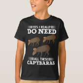 Funny Capybara Eigentümer Capybara Haustier T-Shirt (Vorderseite)