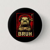 Funny Capybara Gamer Bruh Graphic Tee Men Boys Tee Button (Vorderseite)