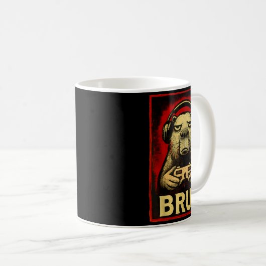 Funny Capybara Gamer Bruh Graphic Tee Men Boys Tee Kaffeetasse (VorderseiteRechts)