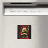 Funny Capybara Gamer Bruh Graphic Tee Men Boys Tee Magnet (In Situ (Geschirrspüler))