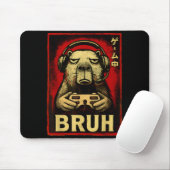 Funny Capybara Gamer Bruh Graphic Tee Men Boys Tee Mousepad (Mit Mouse)