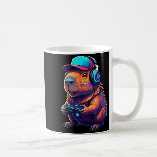 Funny Capybara Gamer Gaming Video Games Capybara Kaffeetasse (Rechts)