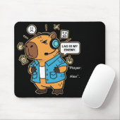 Funny Capybara Gamer Mousepad – Personalized with  (Mit Mouse)