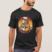 Funny Capybara Gaming Video Games Retro T-Shirt (Vorderseite)
