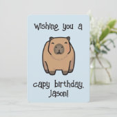 Funny Capybara Geburtstagskarte Feiertagskarte (Stehend Vorderseite)
