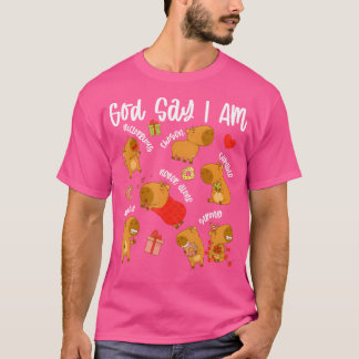 Funny Capybara God Say I Bin Niedlich Capybara T-Shirt