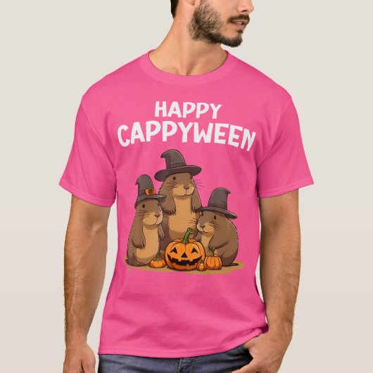 Funny Capybara Halloween Cappyween Capybara T-Shirt (Vorderseite)