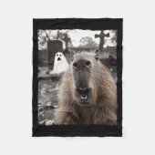 Funny Capybara Halloween Costume Fleecedecke (Vorderseite)