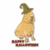 Funny Capybara - Halloween Rodent Aufkleber (Vorderseite)