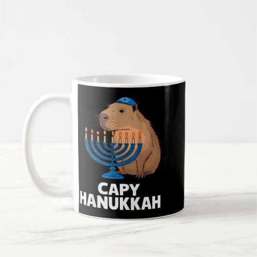 Funny Capybara Happy Hanukkah Chanukah Jewish Men Kaffeetasse (Links)