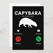 Funny Capybara Humurore Capybaras Einladung (Vorne/Hinten)