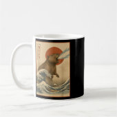 Funny Capybara Japanisch Wave Capyzilla Boys Girls Kaffeetasse (Links)