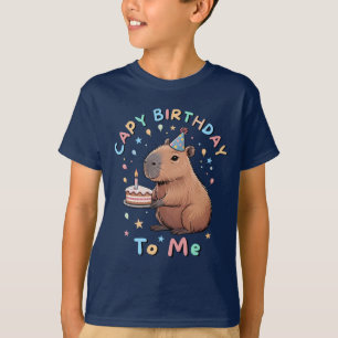 Funny Capybara Kapitän Geburtstag Party für Kinder T-Shirt