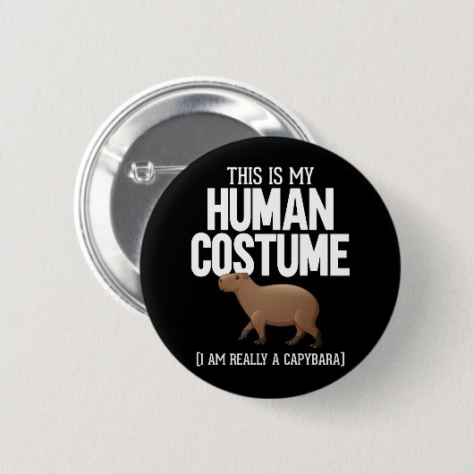 Funny Capybara Lover Süße Tier Button (Vorne & Hinten)