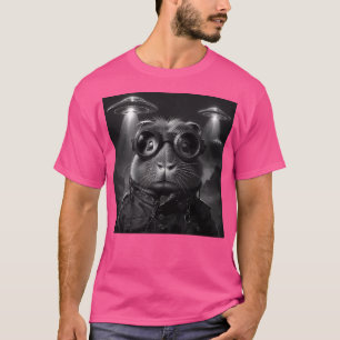 Funny Capybara mit Ufos T-Shirt