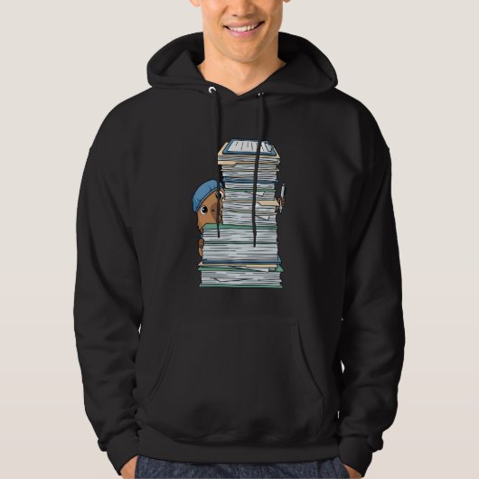 Funny Capybara Nurse Charting Paperwork Medical Hu Hoodie (Vorderseite)