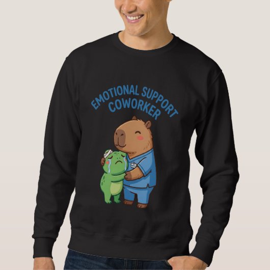 Funny Capybara Nurse Emotional Coworker Support Fr Sweatshirt (Vorderseite)