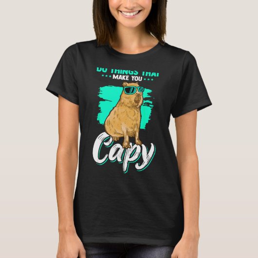 Funny Capybara Pet Rodent Capy T-Shirt (Vorderseite)