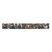 Funny Capybara Photo Collage, Satinband (Vorderseite)