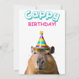Funny Capybara Pun Birthday Card