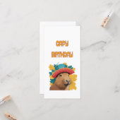 Funny Capybara Pun Birthday Card Karte (Vorderseite/Rückseite Beispiel)