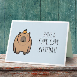 Funny Capybara Pun Birthday Card Karte