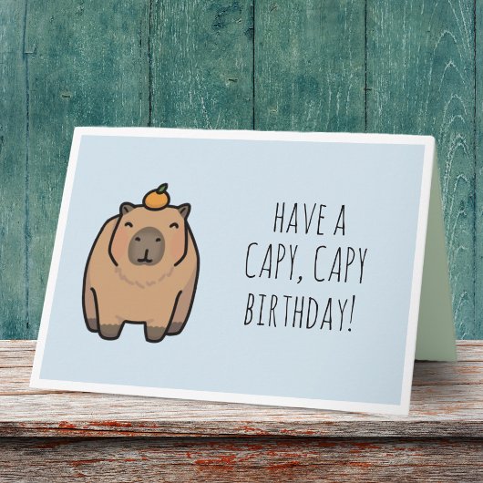 Funny Capybara Pun Birthday Card Karte