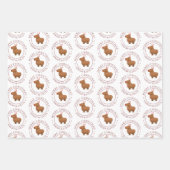 Funny Capybara Reindeer Christmas Geschenkpapier Set (Vorderseite 2)