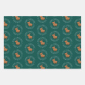 Funny Capybara Reindeer Christmas Geschenkpapier Set (Vorderseite)