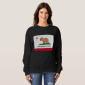 Funny Capybara Republic California Flag Sweatshirt (Vorne ganz)