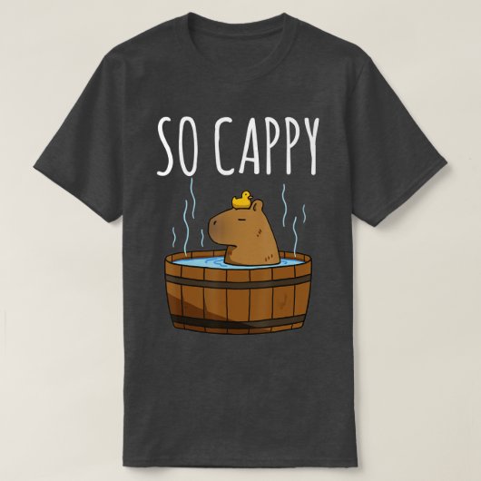Funny Capybara Rodent Dont Worry Capy Retro Sunset T-Shirt (Design vorne)