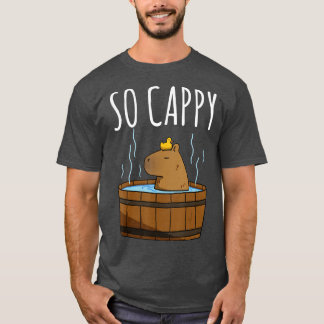 Funny Capybara Rodent Dont Worry Capy Retro Sunset T-Shirt