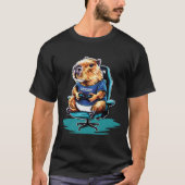 Funny Capybara Rodent & Video Games Lover T-Shirt (Vorderseite)