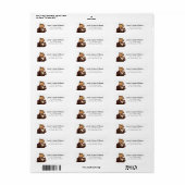 Funny Capybara Rücksendeadressen-Aufklebers (Vorne)