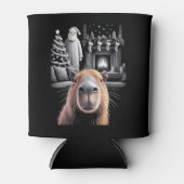 Funny Capybara Selfie mit Santa Capy Xmas Dosenkühler (Vorderseite)