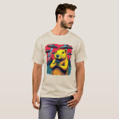 Funny Capybara Selfie mit UFOs T - Shirt - Seltsam (Vorne ganz)