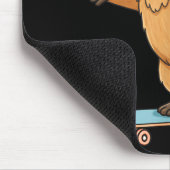 Funny Capybara Skater Skateboard Ballerina Zoo Boy Mousepad (Ecke)