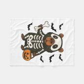 Funny Capybara Skeleton Pumpkin Halloween Kostüm Fleecedecke (Vorderseite (Horizontal))