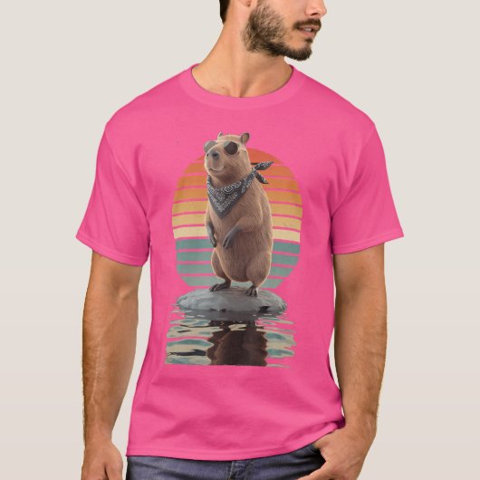 Funny Capybara Sonnenbrille Capybara T-Shirt (Vorderseite)