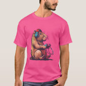 Funny Capybara Spielen Videospiele, Capybara Gamin T-Shirt (Vorderseite)