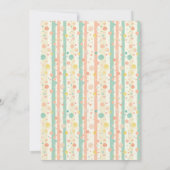 Funny Capybara Striped Personalized Baby Shower Einladung (Rückseite)