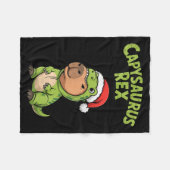 Funny Capybara T-rex Costume Christmas Kids Boys Fleecedecke (Vorderseite (Horizontal))
