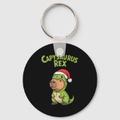 Funny Capybara T-rex Costume Christmas Kids Boys Schlüsselanhänger (Vorderseite)