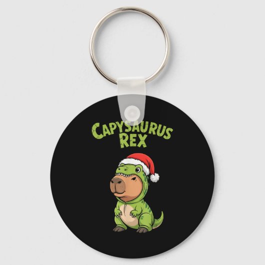 Funny Capybara T-rex Costume Christmas Kids Boys Schlüsselanhänger (Vorderseite)