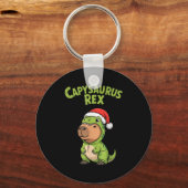 Funny Capybara T-rex Costume Christmas Kids Boys Schlüsselanhänger (Vorderseite)