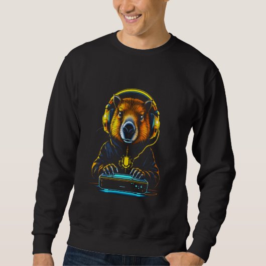 Funny Capybara Tee Gamepad Headphones Video Games  (Vorderseite)