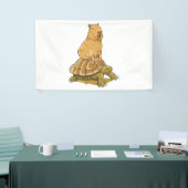 Funny Capybara Tierschildkröte Niedlich Capybara Banner (Messeveranstaltung)